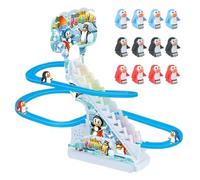 Toboggan de pingouin électrique avec musique et lumières LED clignotantes