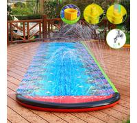 Toboggan d'eau gonflable en PVC, planche de surf aquatique, toboggan d'eau de pulvérisation extérieur pour 1 ou 2 personnes Arc-en-ciel unique,Double bleu et jaune,Arche de requin pour personne seuleP
