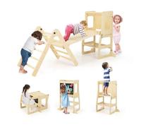 Toboggan d'Escalade COSTWAY 7 en 1 - Bois de pin - Pour Enfants 3 à 4 ans