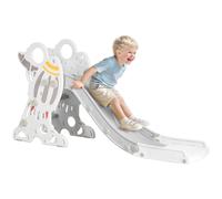 AIYAPLAY Toboggan enfant design fusée intérieur - 18–36 mois - jusqu'à 30 kg - 157×46,5×80 cm - Gris