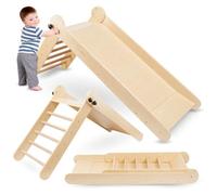 Toboggan Enfant - Mamabrum - Bois Pliable - Échelle Sûre - Aire de Jeux Intérieur - Favorise la motricité