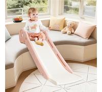 Toboggan Enfant Pliable pour Lit & Canapé, Intérieur/Extérieur, Rose