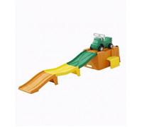 Toboggan Enfant Up & Down, Petit Roller Coaster Évolutif Porteur Enfant 2 Ans, Trotteur et Draisienne, Circuit à Glissière Orange