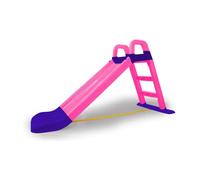 Jamara Toboggan Funny Slide – Plastique robuste, marches larges et poignées, antidérapant – Rose