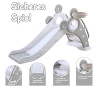 Toboggan Glisse Avec panier de basket Antidérapant Enfant Glisse de Pliable Jaune GRIS