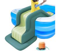 Toboggan Piscine Gonflable, Compact Gonflable Glissement de Piscine, Remplissage d'eau Anti-Tipping Parc Aquatique Diapositives de La Piscine, pour Extérieur Intérieur Jardin Arrière-Cour(Noir)