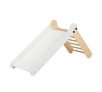Sunny tire Toboggan pliable en bois Bobbie – Montessori – Coloris naturel et blanc – 3–6 ans