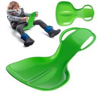 Toboggan pop KADAX pour enfants, toboggan à neige en plastique vert