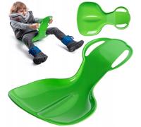 Toboggan pop KADAX pour enfants, toboggan à neige en plastique vert