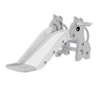 Toboggan pour enfants 3 en 1 en forme Gris escalade et ballon 106 x 51 AIYAPLAY