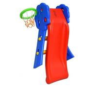 Toboggan pour enfants avec panier de basket, design antidérapant, rouge et bleu, HUOLE, 106 x 59 x 77 cm.