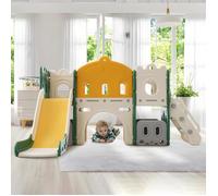 Toboggan station de Jeux balançoire Glissière Aire Enfant 6 en 1 intérieur et extérieur Basket Jouer Famille