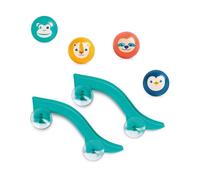 Ludi – Toboggans de bain XXL – Jeu d'eau modulable avec ventouses et 4 balles sonores – Dès 10 mois