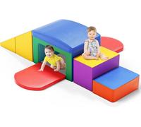 Toboggans d'intérieur et Structures de Jeux,6pièces Parcours motricité bébé, Bloc Mousse motricité bébé de Souples géants en Mousse,Jouets d'escalade pour Les Tout-Petits de 1 à 3 Ans (JM-565895)