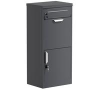 Toboli Boîte à colis verrouillable gris anthracite 500 x 370 x 1120 mm, Boîte aux lettres sur pied, pour colis max. 150 x 400 x 400