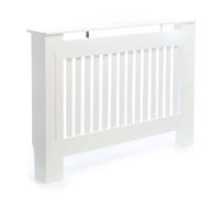 Toboli Cache-radiateur blanc 112x19x82cm Couverture chauffage décorative en MDF