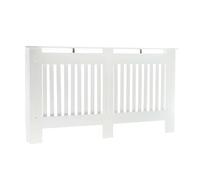 Toboli Cache-radiateur - Blanc - 172 x 19 x 82 cm - en MDF - Couverture protège-Chauffage décorative, Tablette Étagère Console
