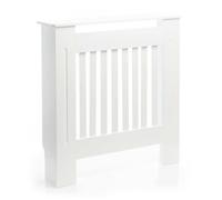 Toboli Cache-radiateur - Blanc - 78 x 19 x 82 cm - en MDF - Couverture protège-Chauffage décorative, Tablette Étagère Console