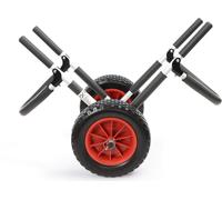 Toboli Chariot de Transport Simple Pliable - Charge Max. 45 kg - en Aluminium - avec 2 Grandes Roues en PU - pour Planche Sup Surf Ski Nautique Kayak Canoë