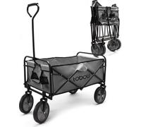 Toboli Chariot Enfant Pliable – capacité 100 kg – 1000 x 505 x 1120 mm – de couleur Grise – pour Transport Marchandise Outils Tout-terrain Plage Nature