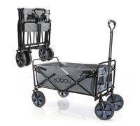 Toboli Bollerwagen Faltbar mit Teleskopgriff Transportwagen Grau Handwagen bis 100kg Traglast