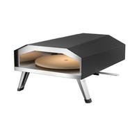 Toboli Four à Pizza à gaz rotatif - 510 x 730 x 255 mm - avec Pierre Ø 330 mm et Pieds pliables - Appareil cuisson portable Jardin C