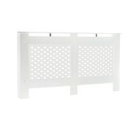 Toboli Habillage de radiateur blanc 152 x 19 x 82 cm, cache-radiateur en MDF