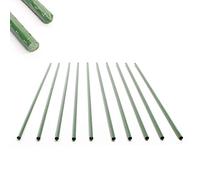 Toboli Lot de 10x Tuteurs Plantes - Ø 11 x 1200 mm - en Vert - en Métal - Support de Légumes Fleurs grimpantes - Piquets Attache Tomates - Roses, Vigne