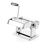 Toboli Machine à pâtes manuelle - 21 x 20 x 15 cm - en Acier inox - Rouleau avec Épaisseur de nouilles réglable 2-6 mm - Laminoir pates matériel de Cuisine Gastronomie