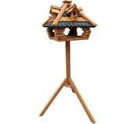 Toboli Mangeoire sur pied – 115 cm – en Bois de sapin – avec Lucarnes – Abri Nichoir pour Oiseaux sauvages
