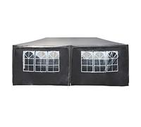 Toboli Pavillon 3 x 6 m en Gris avec Protection UV 50+, Gazebo de Jardin avec côtés enroulables, Tente de réception avec fenêtres, pour terrasse et Festival, par Exemple