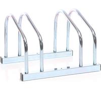 Toboli Râtelier pour 2 vélos, 375 x 320 x 270 mm, Support vélo en acier galvanisé, largeur de pneu 55 mm, Pied béquille de réparation montage garage bicyclette