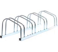 Toboli Râtelier pour 4 vélos, 1050 x 320 x 260 mm, Support vélo en acier galvanisé, largeur de pneu 55 mm, Pied béquille de réparation montage garage bicyclette