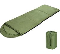 Toboli Sac de couchage rectangulaire – Vert – en Fibre synthétique – 210 x 75 cm – Ultra-léger 950 g – Camping Plein air Randonnées Festivals