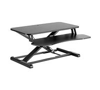 Toboli Schreibtischaufsatz mit Tastaturablage 80x40cm höhenverstellbares Steh-Sitz-Pult für Monitore