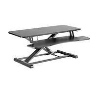 Toboli Schreibtischaufsatz mit Tastaturablage 95x40cm höhenverstellbarer Steh-Sitz-Pult für Laptops