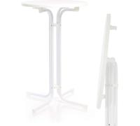 Toboli Table haute de bar sur pied – Ø 70 cm – Hauteur 110 cm – couleur Blanche / Ronde / Pliante – Usage intérieur et extérieur – Meuble Terrasse Jardin Salon Cuisine Bistro Brasserie Mange debout