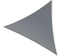 Toboli Voile d’ombrage triangulaire - 4,2 x 4,2 x 6 m - en tissu PE - Protection Vent et Soleil UV 30+ - avec anneaux en D et câbles - Toile Auvent de Jardin Patio Terrasse Camping - couleur Grise