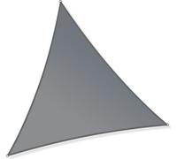 Toboli Voile d’ombrage triangulaire - 4 x 4 x 4 m - en tissu PE - Protection Vent et Soleil UV 30+ - avec anneaux en D et câbles - Toile Auvent de Jardin Patio Terrasse Camping - couleur Grise