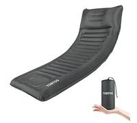 TOBTOS Tapis de Couchage autogonflant avec Oreiller, épais de 15,2 cm, Ultra léger avec Pompe intégrée, Tapis de Couchage léger pour Camping, randonnée, Tente (Gris)