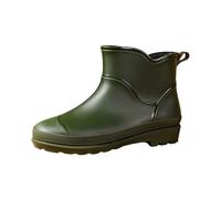Tobysper Bottes en caoutchouc pour femme - Légères - Imperméables - Antidérapantes - Chaussures de jardin courtes - Couleur unie - Bottes de pluie élastiques - Bottes d'extérieur pour la pluie, O Vert