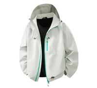 Tobysper Veste de pluie pour homme - Imperméable - Veste fonctionnelle confortable - Veste de mi-saison - Vêtement de pluie - Vêtement de cyclisme - Coupe-vent - Respirant - Veste softshell - Veste de