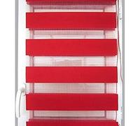 TOCADIS Store Enrouleur Jour/Nuit 4 Coloris 12 Tailles DIFFERENTES (60 X 180 CM, Rouge)