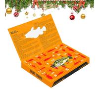 TocaFeank 2025 Calendrier Pour L Avent De Noël,Équipements De Pêche En Eau Douce Et Côtière,Compte À Rebours De 24 Jours Pour Noël Avec Leurres | Pour Ados Père