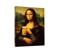 TocaFeank Art salle bains Mona Lisa | Affiche d’art mural drôle salle bains Mona Lisa | MonaLisa tenant son nez photo | Affiche vintage d'humour mauvaise odeur pour la décoration toilettes