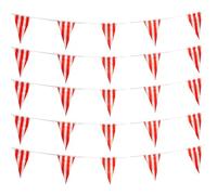 TocaFeank Bannière de fanion de de carnaval | Drapeau Bruant Rouge Et Blanc | Bannière de banderoles rouges et blanches, fournitures de décorations de fête pour les fournitures de décorations de fête