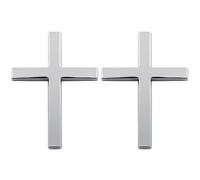 TocaFeank Car Autocollant CRO-SS | 2 Pack Metal CRO-SS pour la Voiture | Metal Jesus Christ CROS-s Badge Stickers | Décalcomanies 3D CROS-s Cars | Jesus Christian Emblem Sticker pour décoration