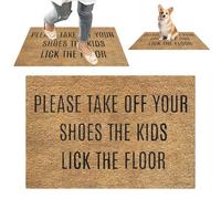 TocaFeank Funny Take Shoes Off Paillasson | Please Take Off Your Shoes The Kids Lick The Floor paillasson | Tapis Bienvenue pour Porte d'entrée, décoration d'intérieur pour l'extérieur et l'intérieur