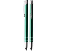 Toccara Lot De 2 Stylos À Bille Et Stylet 2 En 1, Pour Smartphone Et Tablette, Pointe Fine Pour Écran Tactile 3d, Vert