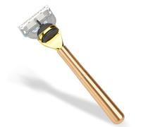 TOCCOOL Poignée de rasoir de rechange en métal, poignée de rasoir pour homme compatible avec Gillette Fusion 5 Proshield et recharge de lame Proglide (doré)